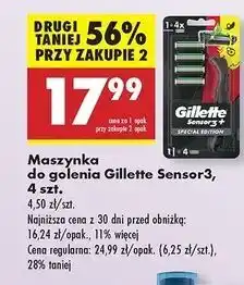Biedronka Maszynka do golenia + 4 wkłady Gillette Sensor 3 oferta