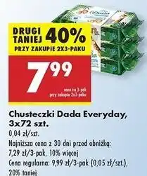 Biedronka Chusteczki wilgotne naturals Dada oferta