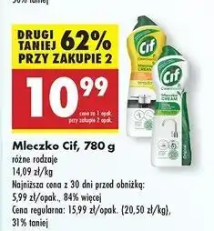 Biedronka Mleczko do czyszczenia z mikrokryształkami original Cif Cream oferta