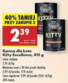 Biedronka Karma dla kota z wołowiną Kitty Excellence oferta