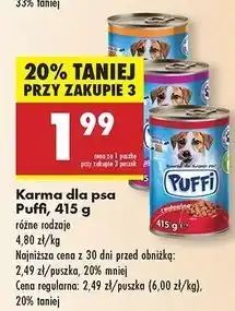 Biedronka Karma dla psa z indykiem Puffi oferta
