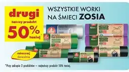 Biedronka Worki na śmieci z taśmą 35l zapach zielonej herbaty Zosia Samosia oferta