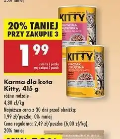 Biedronka Karma dla kota z kurczakiem i cielęciną Kitty oferta