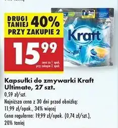 Biedronka Kapsułki do zmywarek lime Kraft Ultimate oferta
