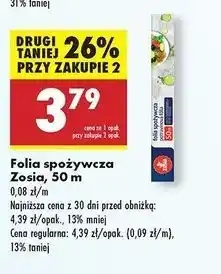 Biedronka Folia spożywcza 50 m Zosia Samosia oferta