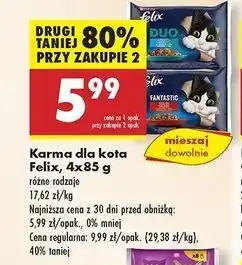 Biedronka Karma dla kotów smaki rybne w galaretce Purina Felix Duo oferta
