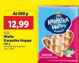 Lidl Wafelki kokosowe Karpatka Happy oferta