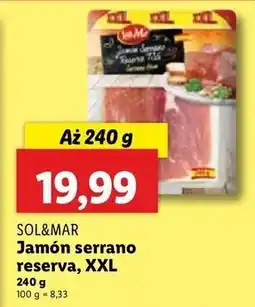 Lidl Szynka jamón serrano Sol&Mar oferta
