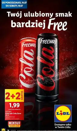 Lidl Cola zero Freeway oferta