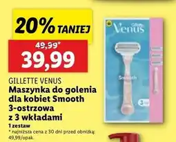 Lidl Maszynka do golenia start + 3 wkłady Gillette Venus Smooth oferta