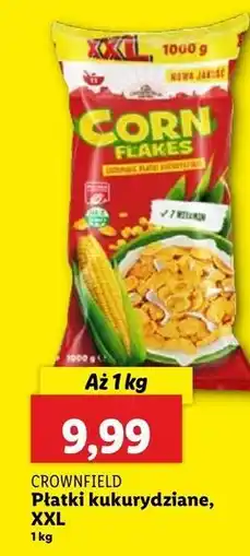 Lidl Płatki kukurydziane Crownfield oferta