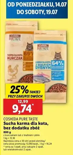 Lidl Karma dla kota z białkiem rybnym Coshida Pure Taste oferta