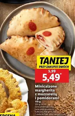 Lidl Minicalzone margherita i mozzarella z pomidorami oferta