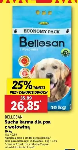 Lidl Karma dla psa wołowina Bellosan oferta