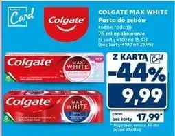 Kaufland Pasta do zębów bye stains Colgate Max White oferta