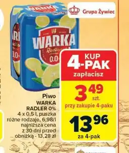 Carrefour Market Piwo Warka Radler 0% oferta