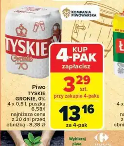 Carrefour Market Piwo Tyskie Gronie oferta