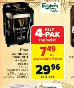 Carrefour Market Piwo Guinness Draught oferta