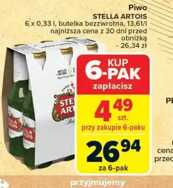 Carrefour Market Piwo Stella Artois oferta