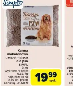 Carrefour Market Karma makaronowa uzupełniająca dla psa Simpl oferta