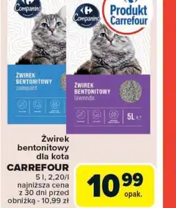 Carrefour Market Zwirek bentonitowy dla kota Carrefour oferta