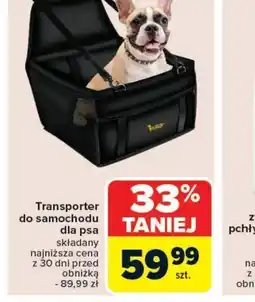 Carrefour Market Transporter do samochodu dla psa oferta