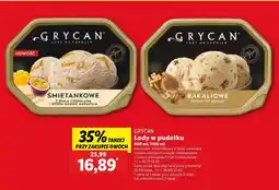 Lidl Lody w pudełku śmietankowe z sosem pistacjowym GRYCAN oferta