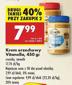Biedronka Krem orzechowy Vitanella crunchy, smooth oferta