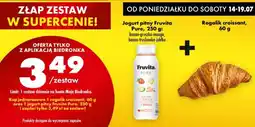 Biedronka Zestaw rogalik croissant 60g + jogurt pitny Fruvita Pure 250g oferta