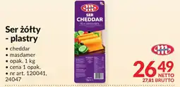 Makro Ser żółty cheddar plastry Mlekovita oferta