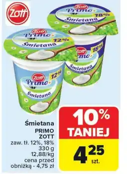 Carrefour Śmietana Primo oferta