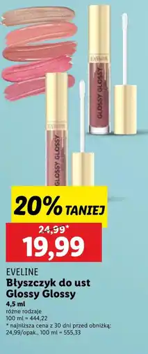 Lidl Błyszczyk do ust Eveline Cosmetics oferta