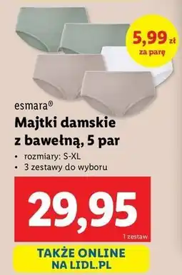 Lidl Majtki damskie s-l Esmara oferta