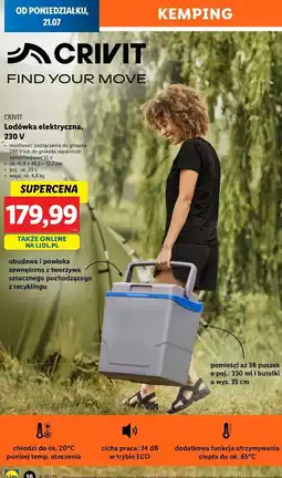 Lidl Lodówka turystczna 230 v Crivit Pro oferta