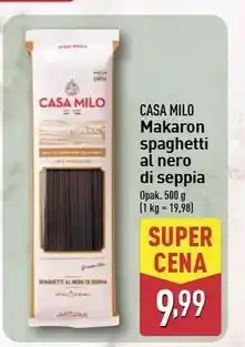 ALDI Makaron spaghetti al nero di seppia Casa Milo oferta