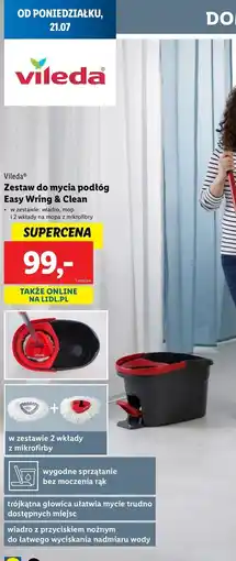 Lidl Zestaw mop easy wring and clean Vileda oferta