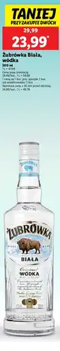 Lidl Wódka Żubrówka Biała oferta