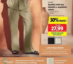 Lidl Spodnie damskie wide leg xs-l Esmara oferta