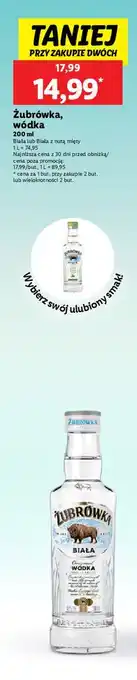 Lidl Wódka Żubrówka Biała Z Nutą Mięty oferta