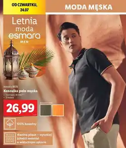 Lidl Koszulka polo męska m-xxl Esmara oferta