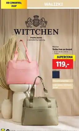 Lidl Torba free on board 22 x 34-40 7-15 cm Wittchen oferta