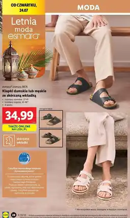 Lidl Klapki męskie 41-46 Esmara Lingerie oferta