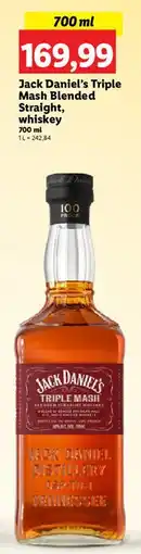 Lidl Whisky Jack Daniel's Triple Mash oferta