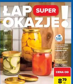 Carrefour Komplet nakrętek w złotym kolorze duże Carrefour oferta
