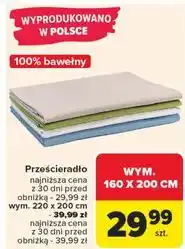 Carrefour Prześcieradło 100% bawełny 160 x 200 cm oferta