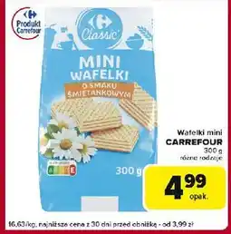 Globi Mini wafelki śmietankowe Carrefour Classic oferta