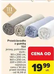 Carrefour Prześcieradło policotton z gumką 180 x 200 cm Tex oferta