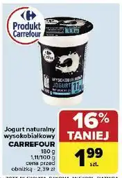 Carrefour Jogurt naturalny wysokobiałkowy Carrefour Extra oferta