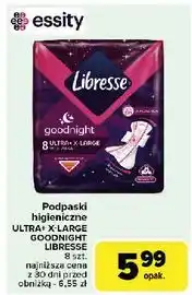 Carrefour Podpaski higieniczne goodnight extra Libresse Ultra Thin oferta