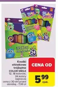 Carrefour Kredki ołówkowe dwustronne color & smile Wikam oferta